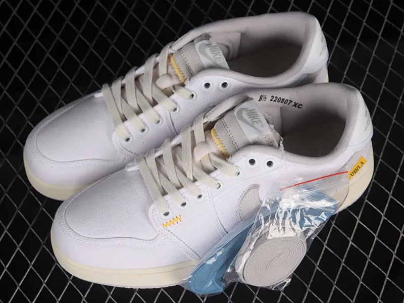 All categories Air Jordan Jordan series basketball shoes Air Jordan 1 Low Uion LA x Air Jordan Ko Low AJ1 Joe 1 joint white canvas low-top retro basketball shoes DO8912-101